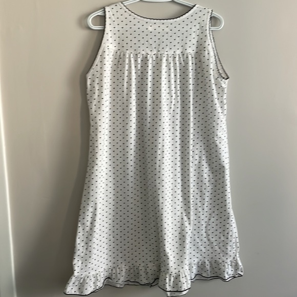 Sleeveless nightdress one piece night gown polka dot sleepwear - Picture 3 of 3